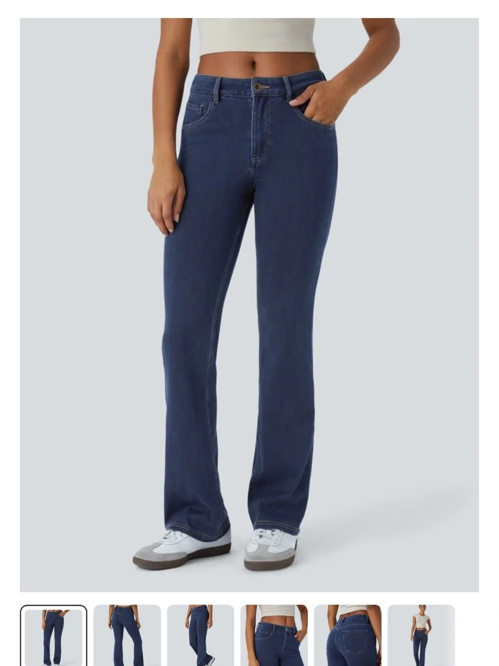 NWOT Halara Flex mid rise stretchy knit bootcut jeans - Picture 6 of 7
